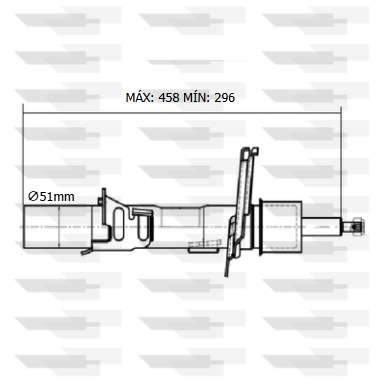 AMORTECEDOR DIANTEIRO LE
