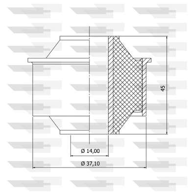 BUCHA DA BANDEJA INFERIOR