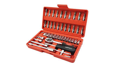 KIT FERRAMENTA - JOGO SOQUETE 46PCS